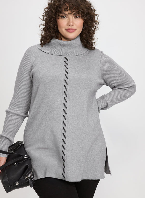 laura Contrast Cowl Neck Sweater