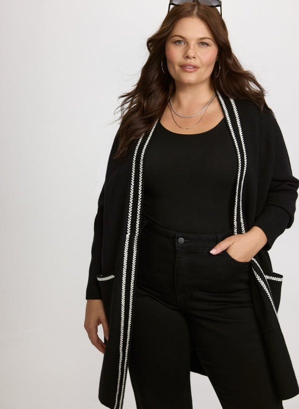 laura Contrast Stitch Cardigan