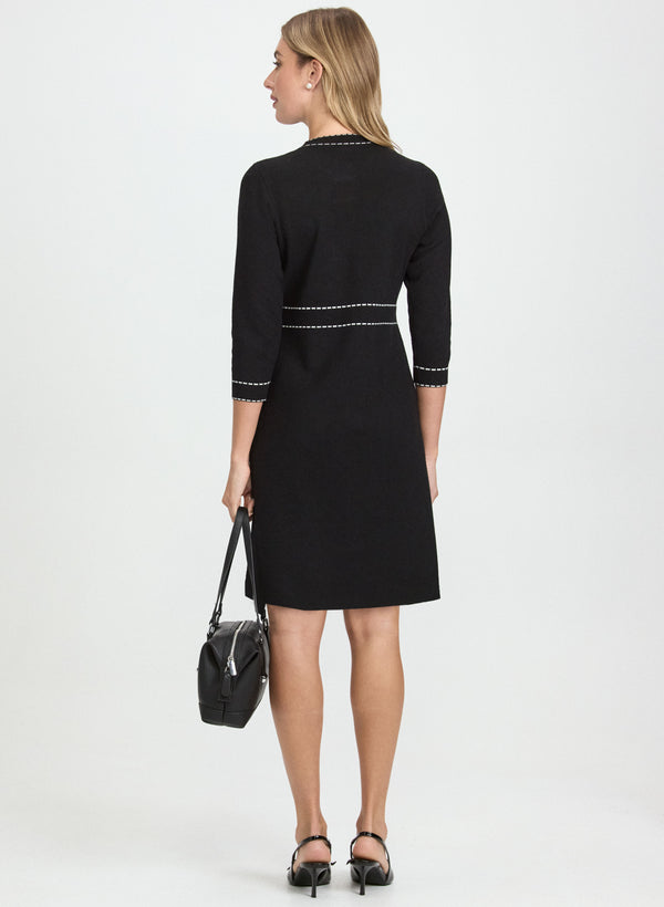 Laura Contrast Stitch Sweater Dress