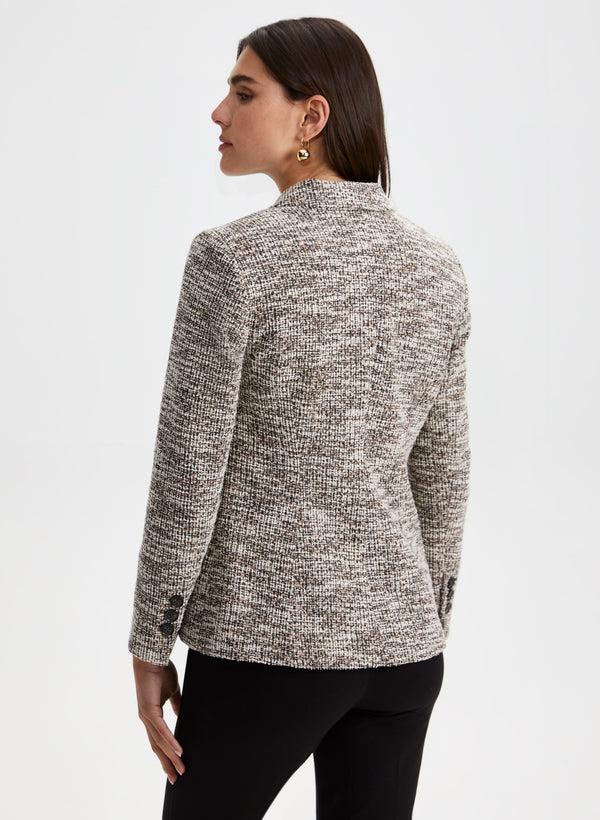 Laura Contrast Trim Bouclé Blazer