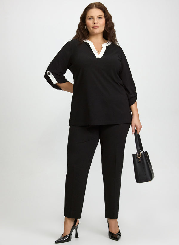 Laura Contrast Trim Top