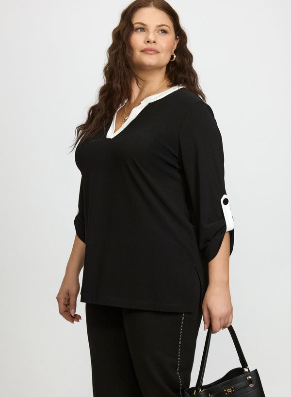 Laura Contrast Trim Top