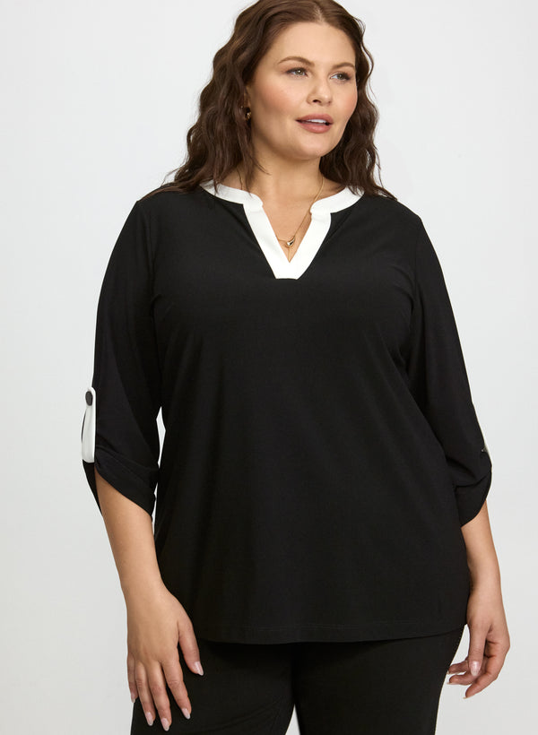 laura Contrast Trim Top