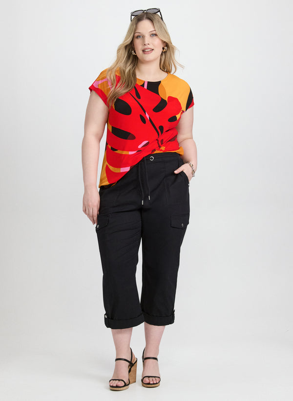 Laura Cotton Cargo Capris