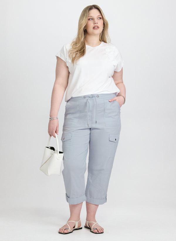 Laura Cotton Cargo Capris