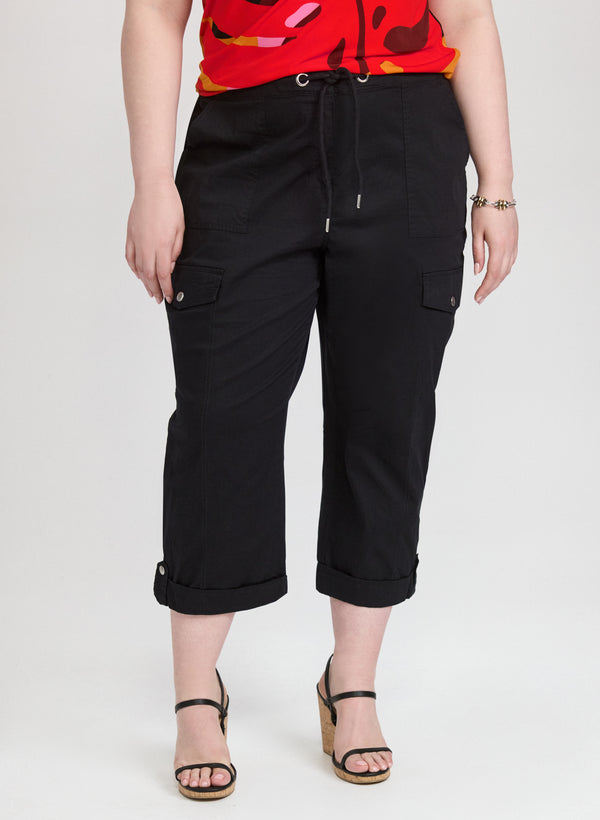 laura Cotton Cargo Capris