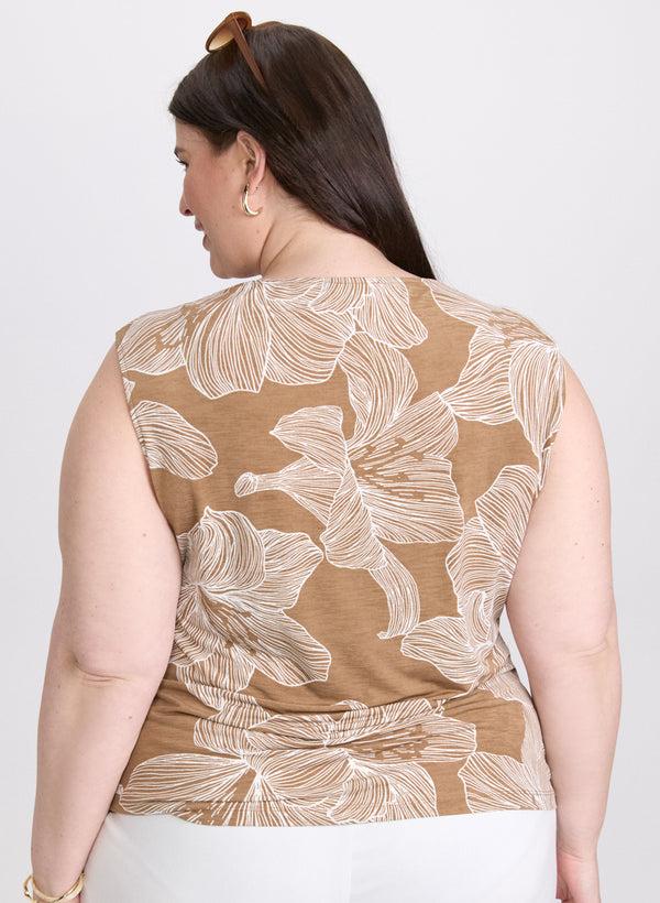 Laura Cowl-Neck Floral Print Top