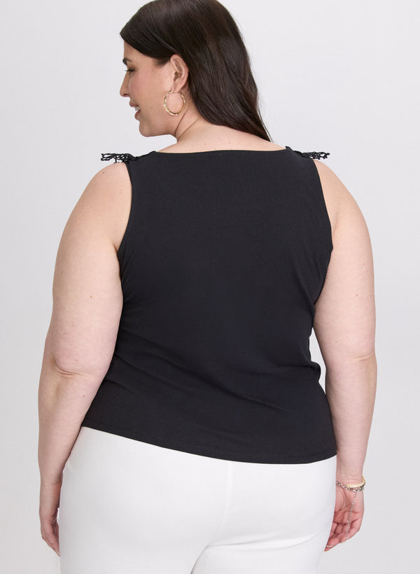 Laura Crochet Appliqué Tank Top