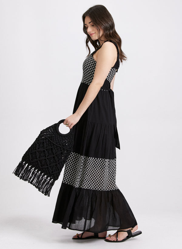 Laura Crochet Detail Maxi Dress