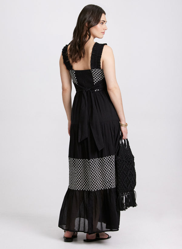 Laura Crochet Detail Maxi Dress