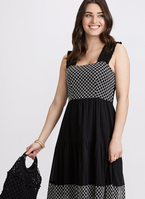 Laura Crochet Detail Maxi Dress