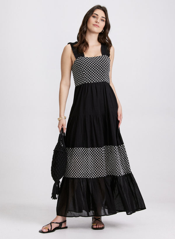 laura Crochet Detail Maxi Dress