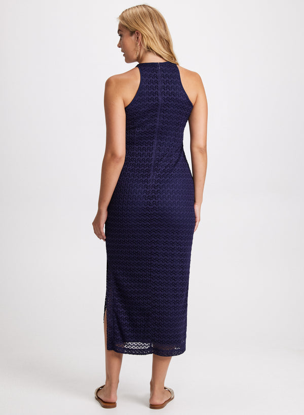 Laura Crochet Knit Midi Dress