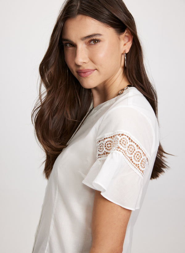 Laura Crochet Sleeve Blouse