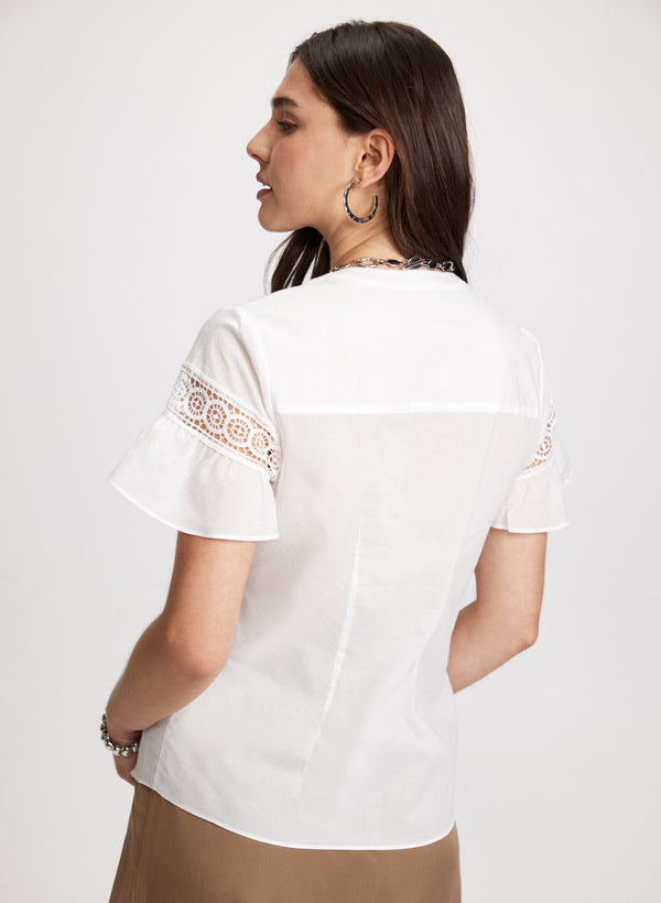 Laura Crochet Sleeve Blouse