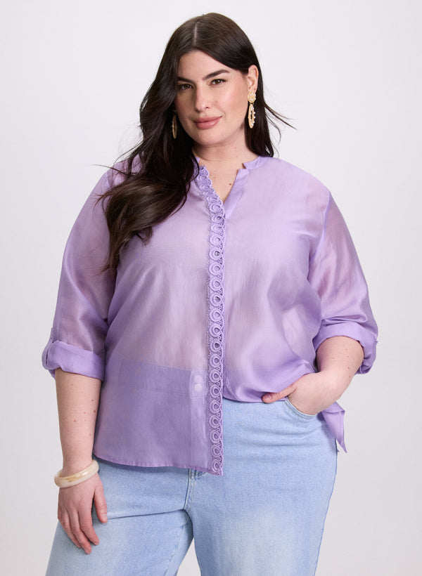 laura Crochet Trim Blouse