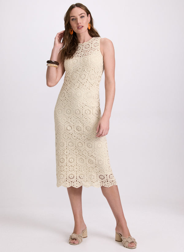 laura Crochet Trim Dress