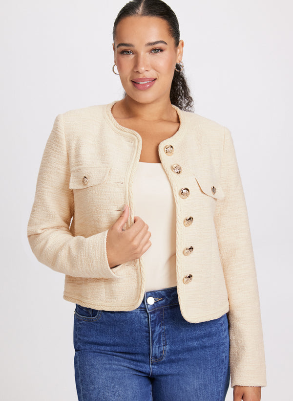 laura Cropped Bouclé Jacket