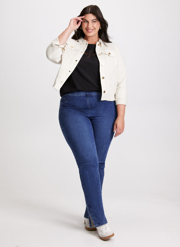 laura Cropped Denim Jacket & Pull-On Jeans