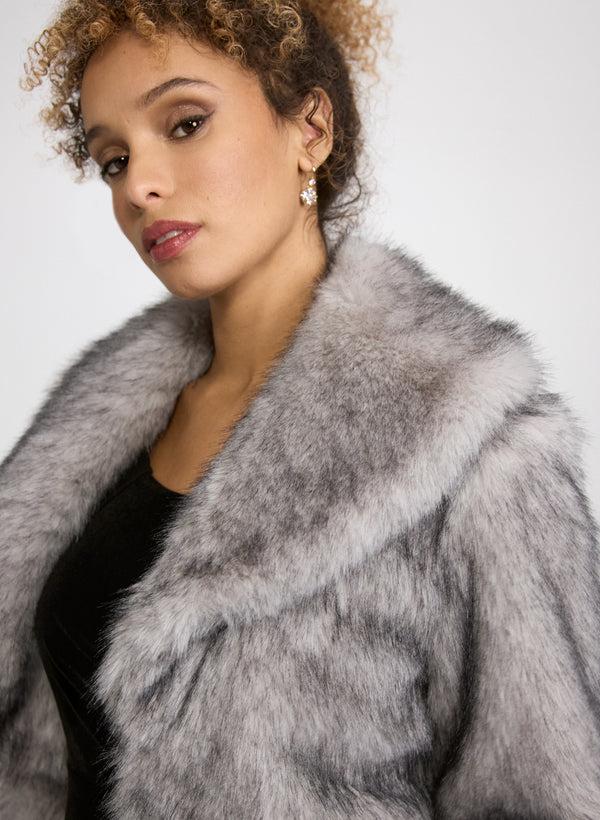 Laura Cropped Faux Fur Jacket