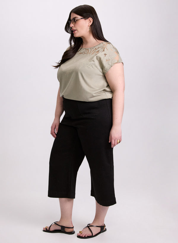 Laura Cropped Wide-Leg Jeans