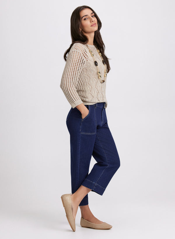 Laura Cropped Wide-Leg Jeans