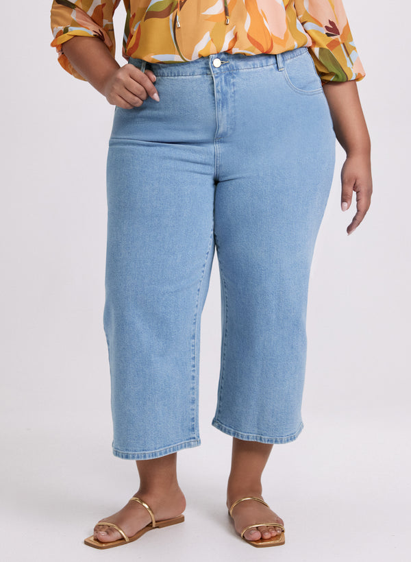 laura Cropped Wide-Leg Jeans