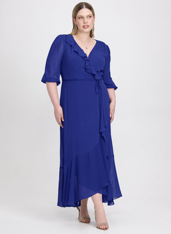 laura Crossover Chiffon Dress