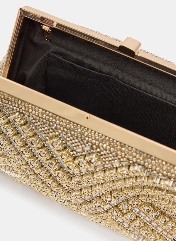 Laura Crystal Baguette Clutch