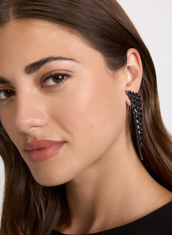 Laura Crystal Cascade Earrings