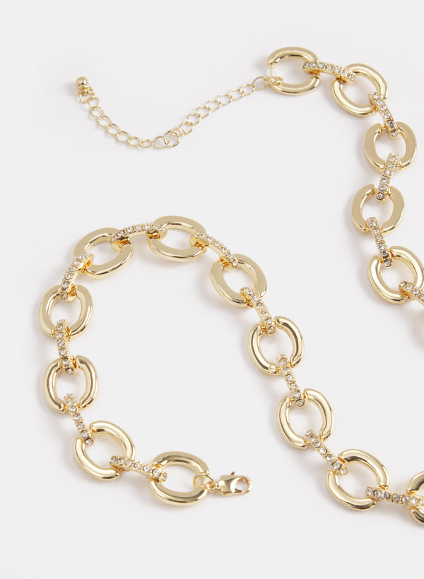 Laura Crystal Connector Necklace