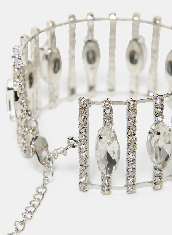 Laura Crystal Cuff Bracelet