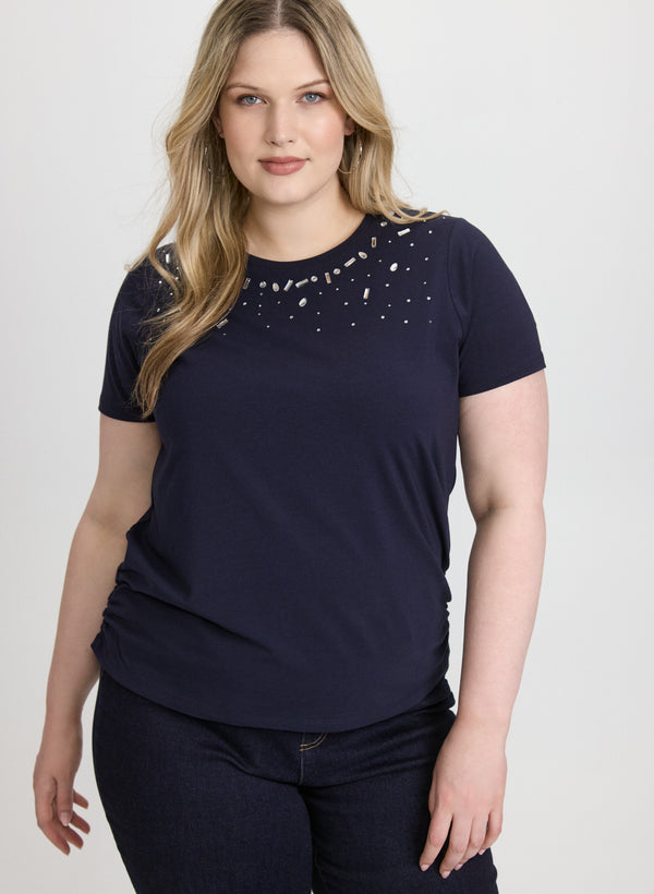 laura Crystal Detail T-Shirt