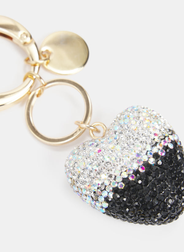 Laura Crystal Heart Keychain