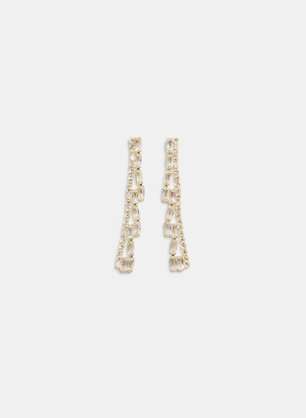 laura Cubic Zirconia Baguette Earrings