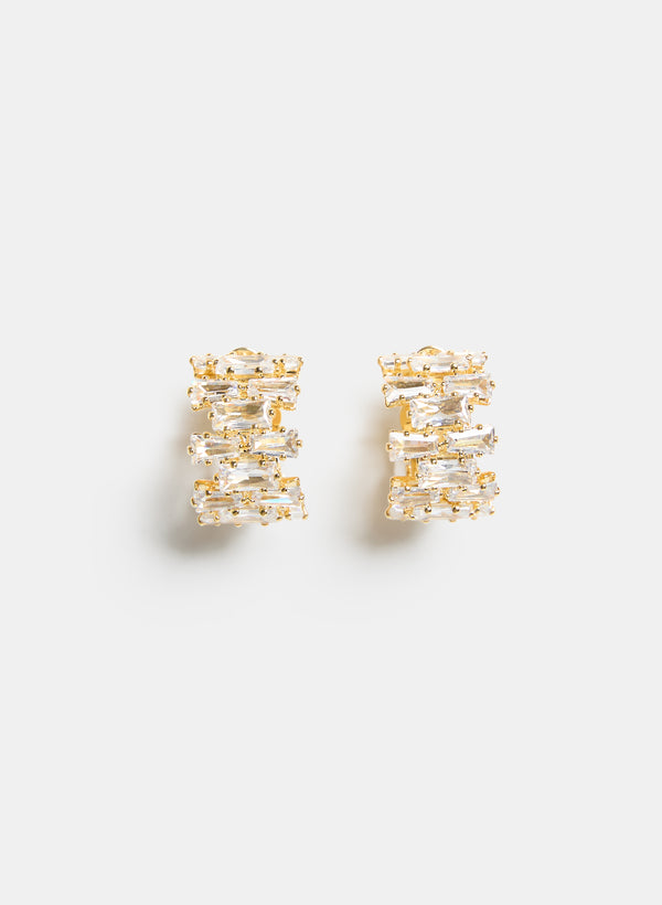 laura Cubic Zirconia Hoop Earrings
