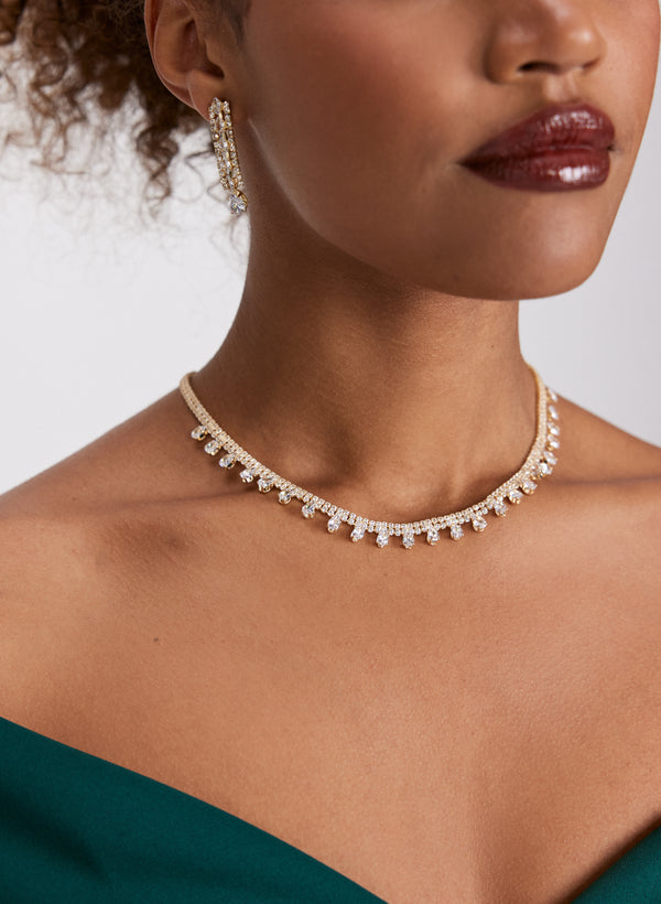 Laura Cubic Zirconia Inset Necklace