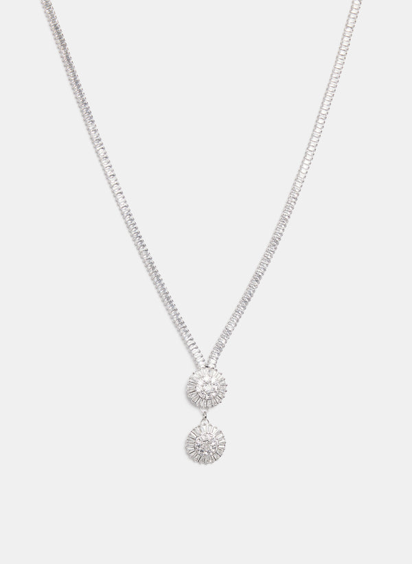 laura Cubic Zirconia Tiered Drop Necklace