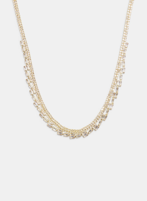 laura Cubic Zirconia Zig Zag Necklace