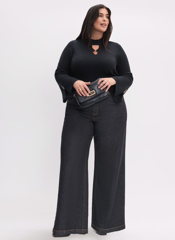 Laura Cutout Ribbed Sweater