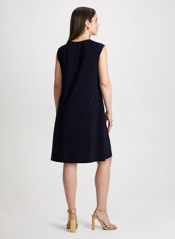 Laura Decorative Button A-Line Dress