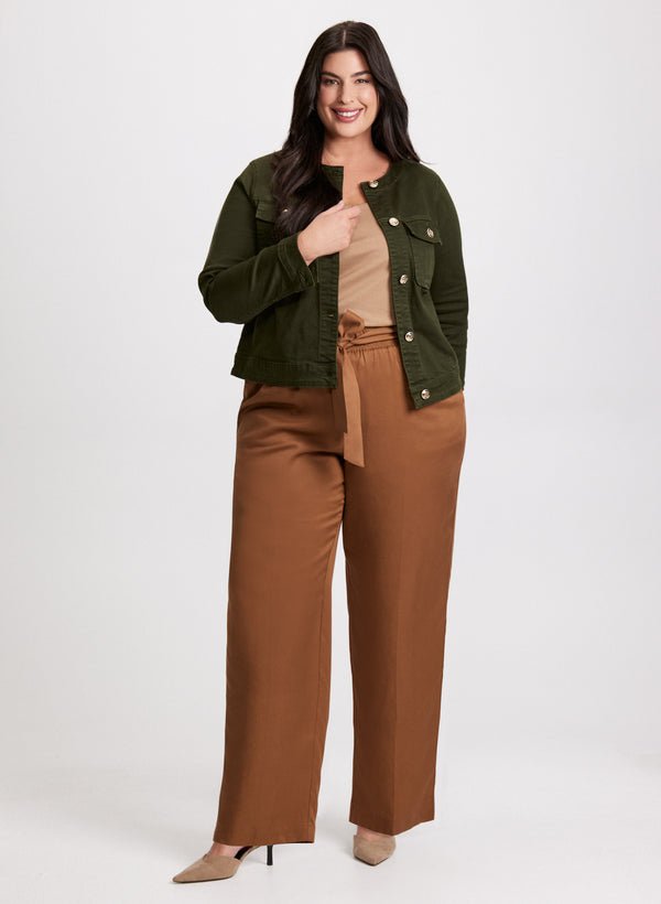 laura Denim Jacket & Tencel Pull-On Pants