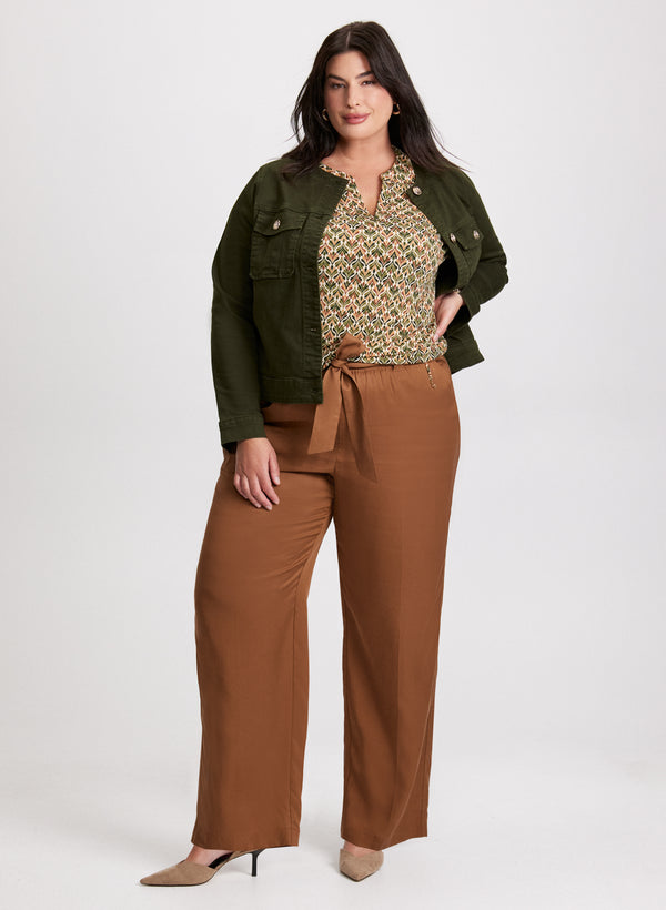laura Denim Jacket & Tencel Wide Leg Pants