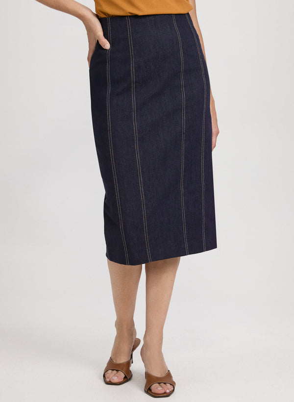 laura Denim Pencil Skirt