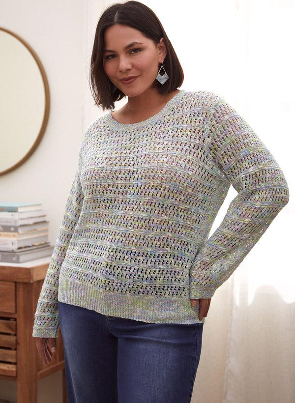 laura Dex - Long Sleeve Crochet Sweater