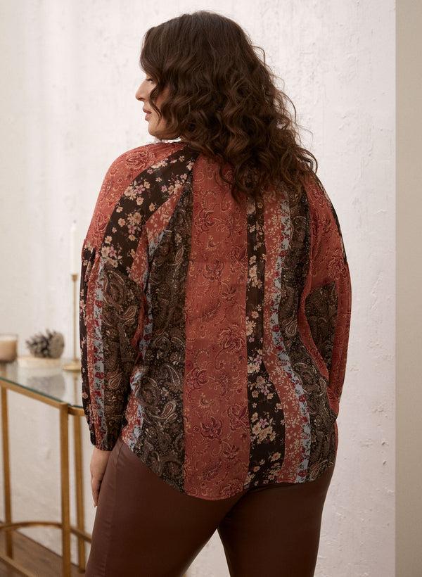 Laura Dex - Patchwork Print Blouse