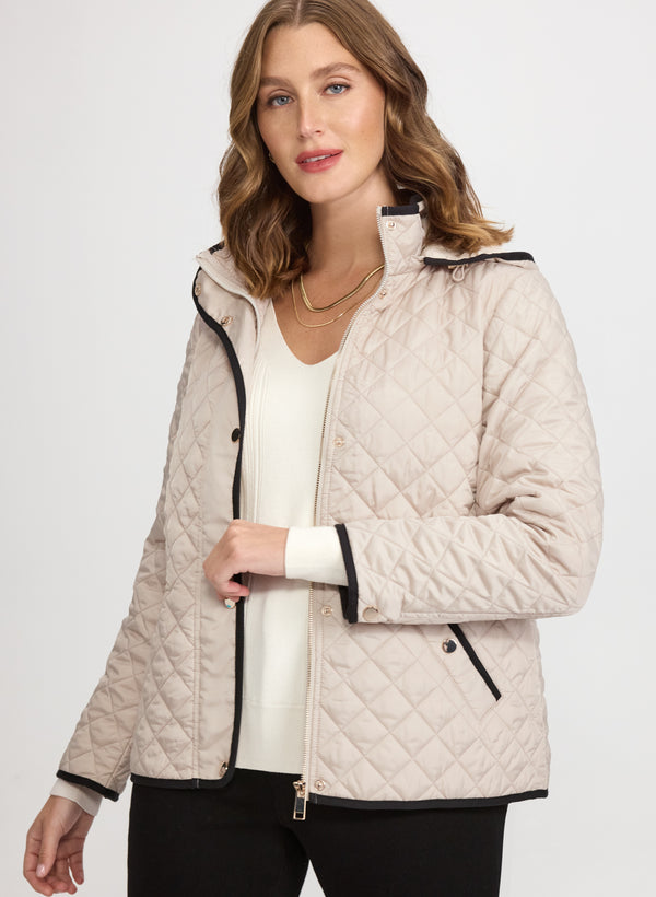 laura Diamond Quilted Coat
