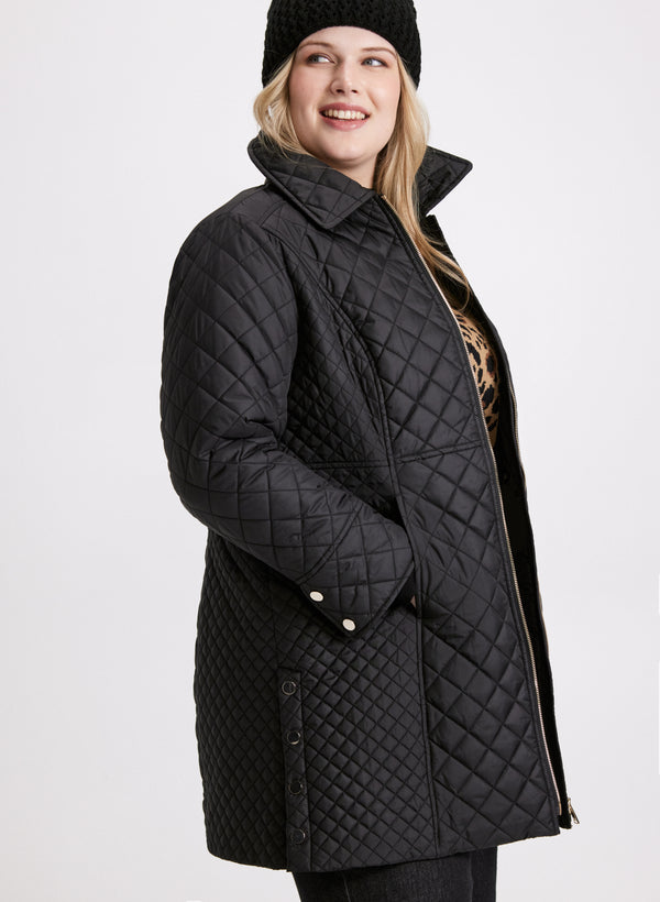 Laura Diamond Quilted Puffer Coat