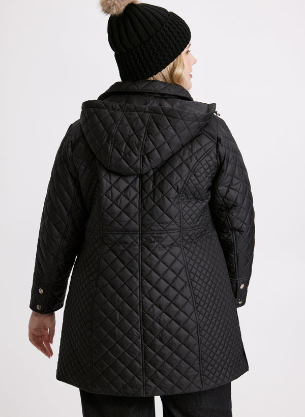 Laura Diamond Quilted Puffer Coat