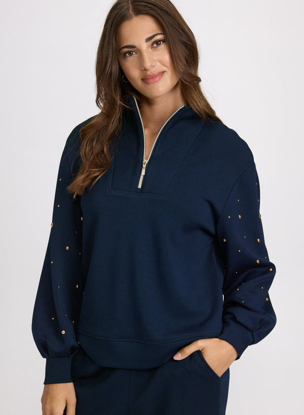 laura Dome Stud Embellished Top